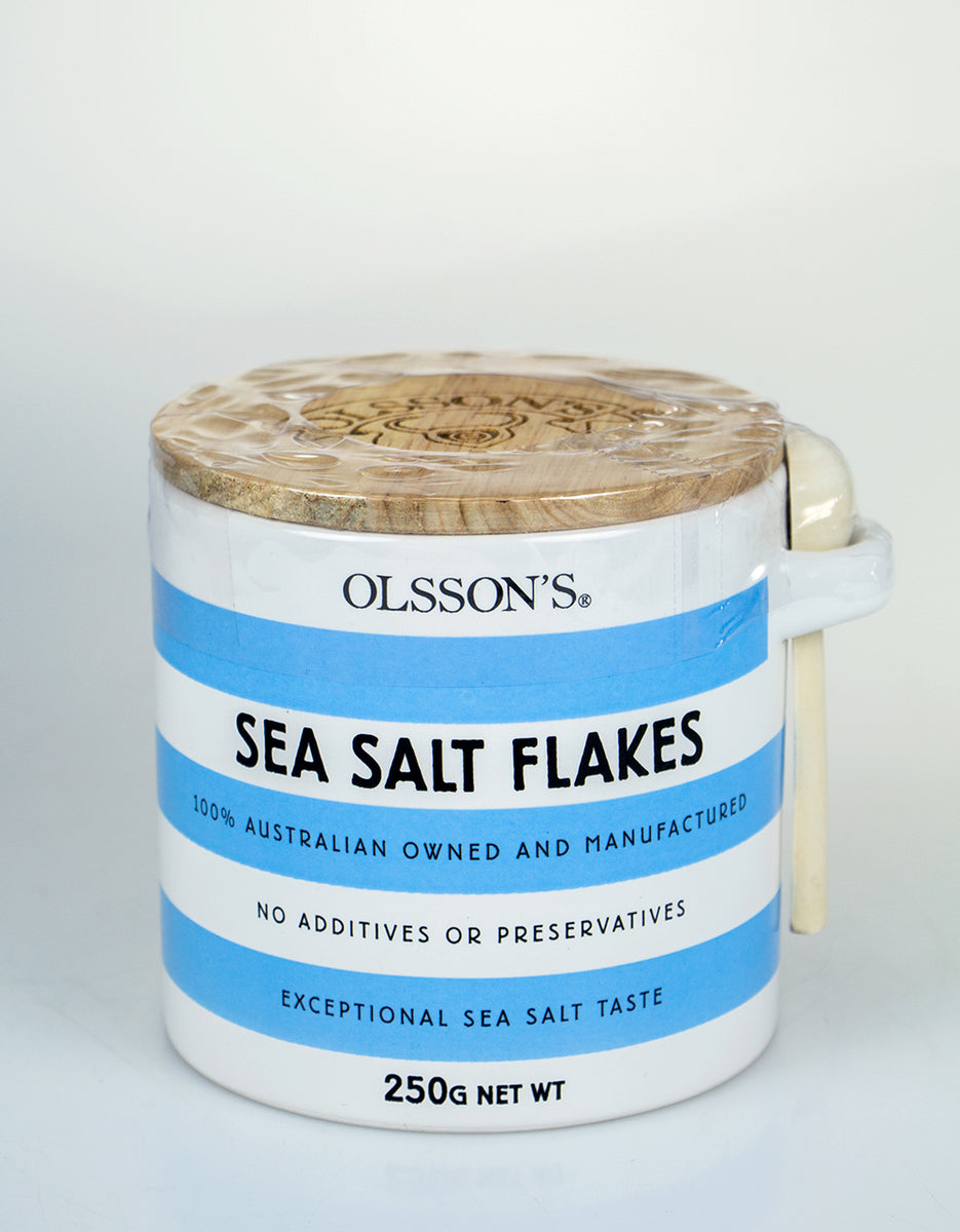 Olsson's Sea Salt Flakes (250g Stoneware Jar) Blackwattle Deli
